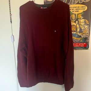 Men’s Sz Large Chaps Polo Ralph Lauren vintage maroon crewneck sweater